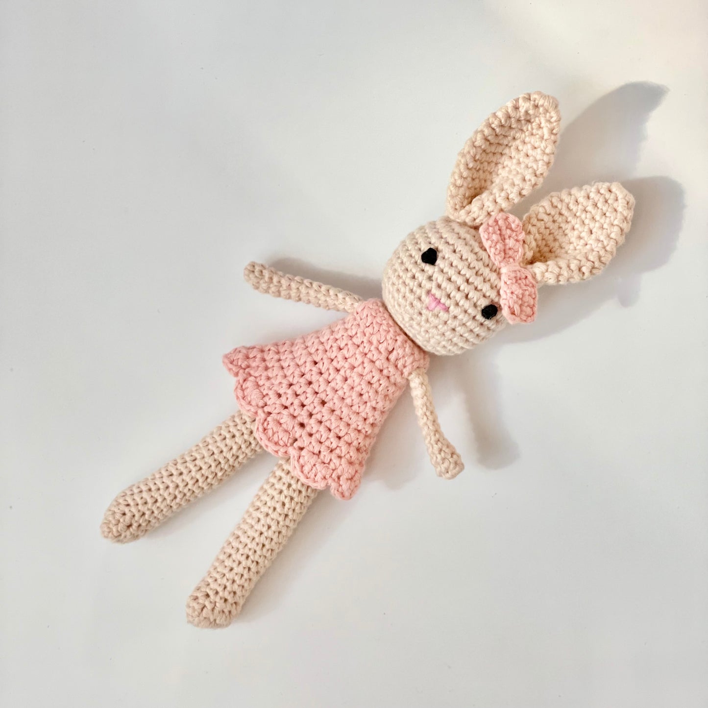 Petit Bunny Doll in Light Pink Dress