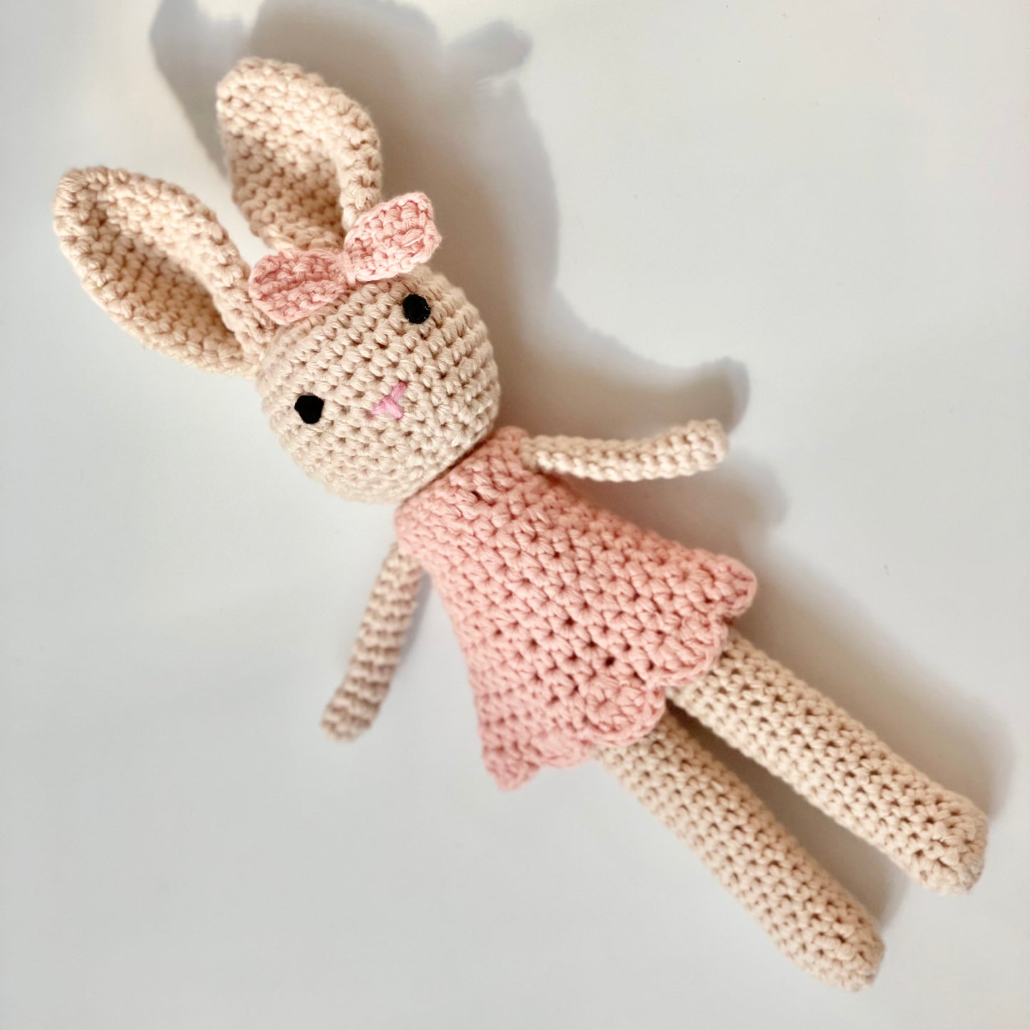 Petit Bunny Doll in Light Pink Dress