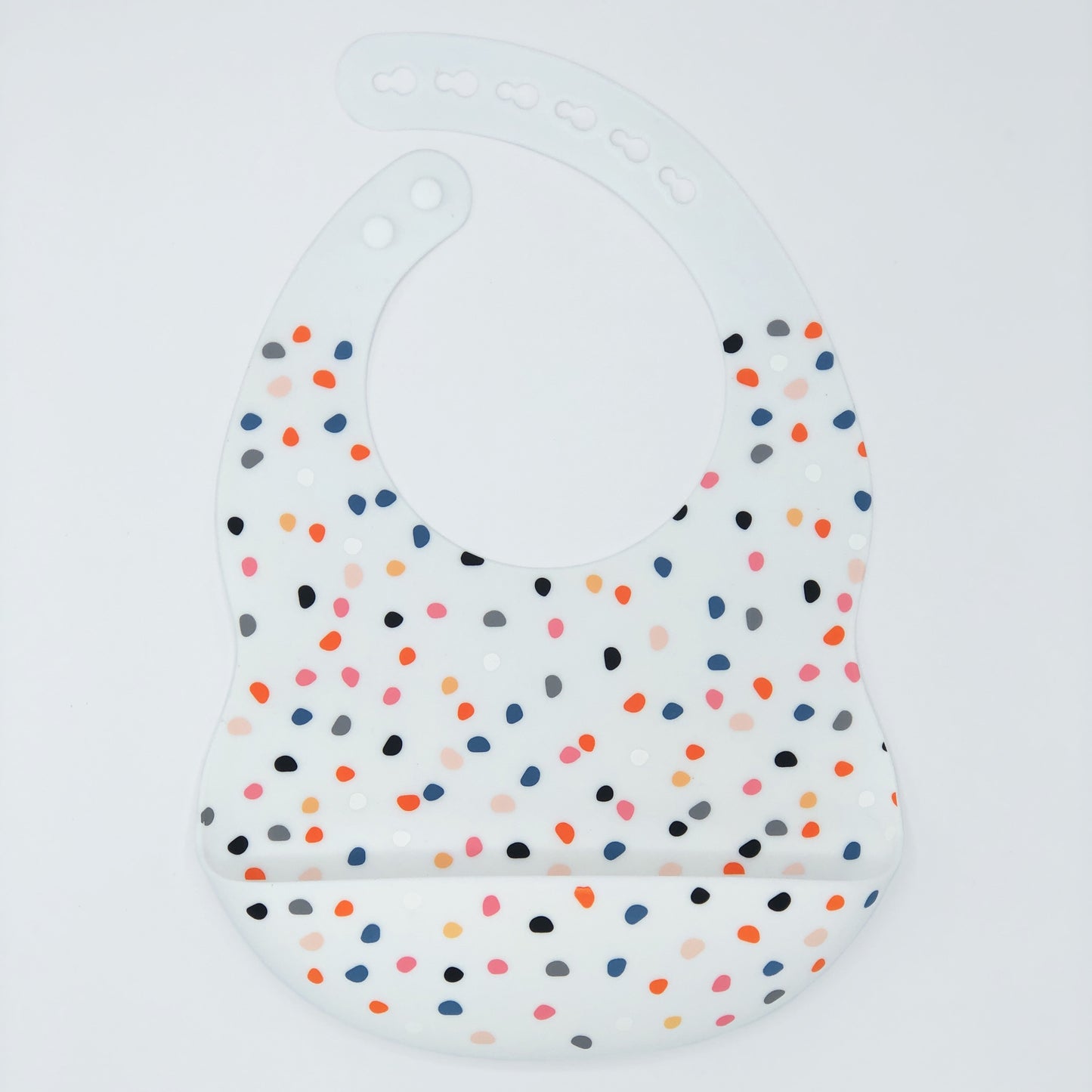 Silicone Bib with Polka Dots