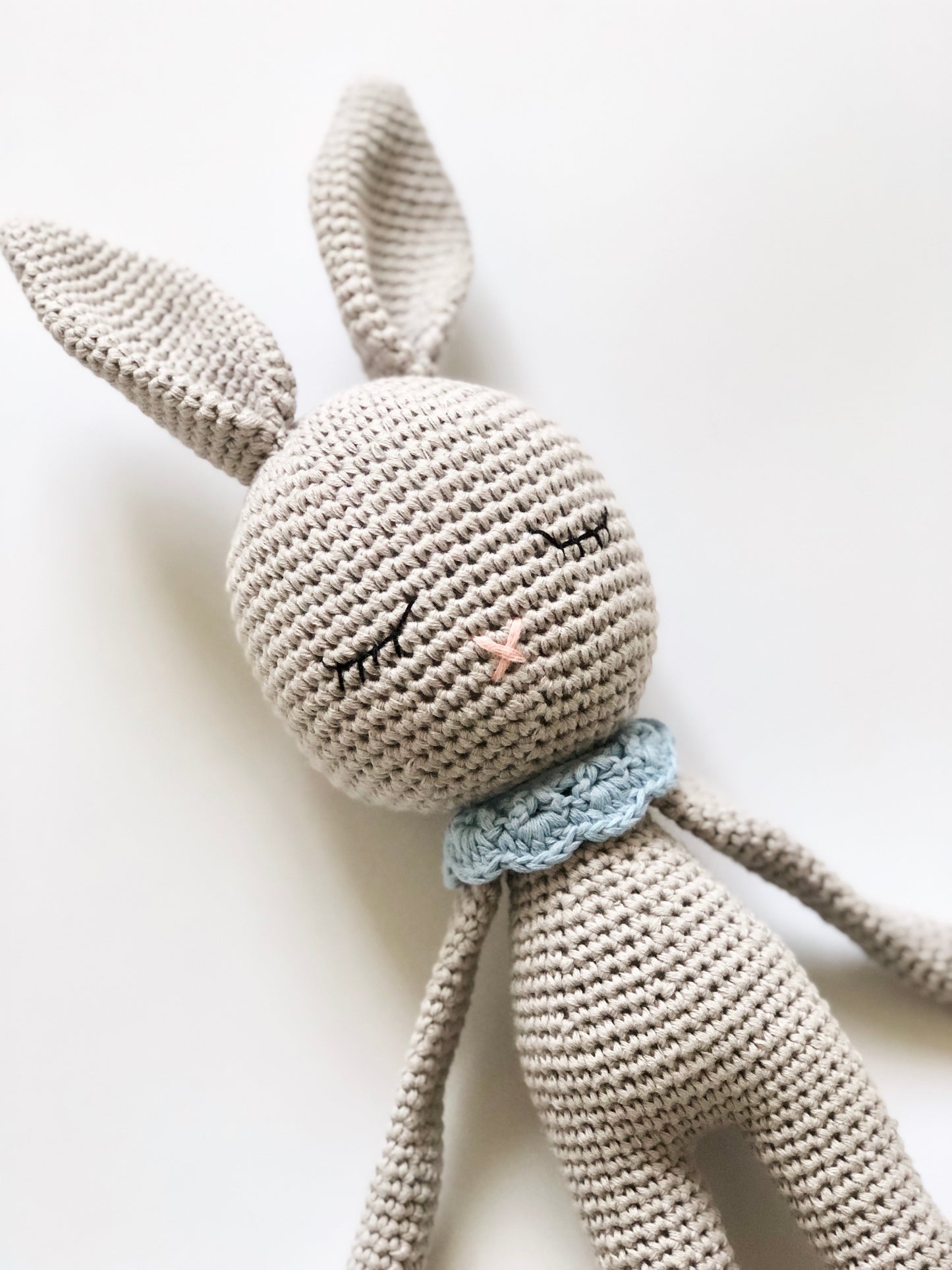 Gray Crochet Bunny Doll