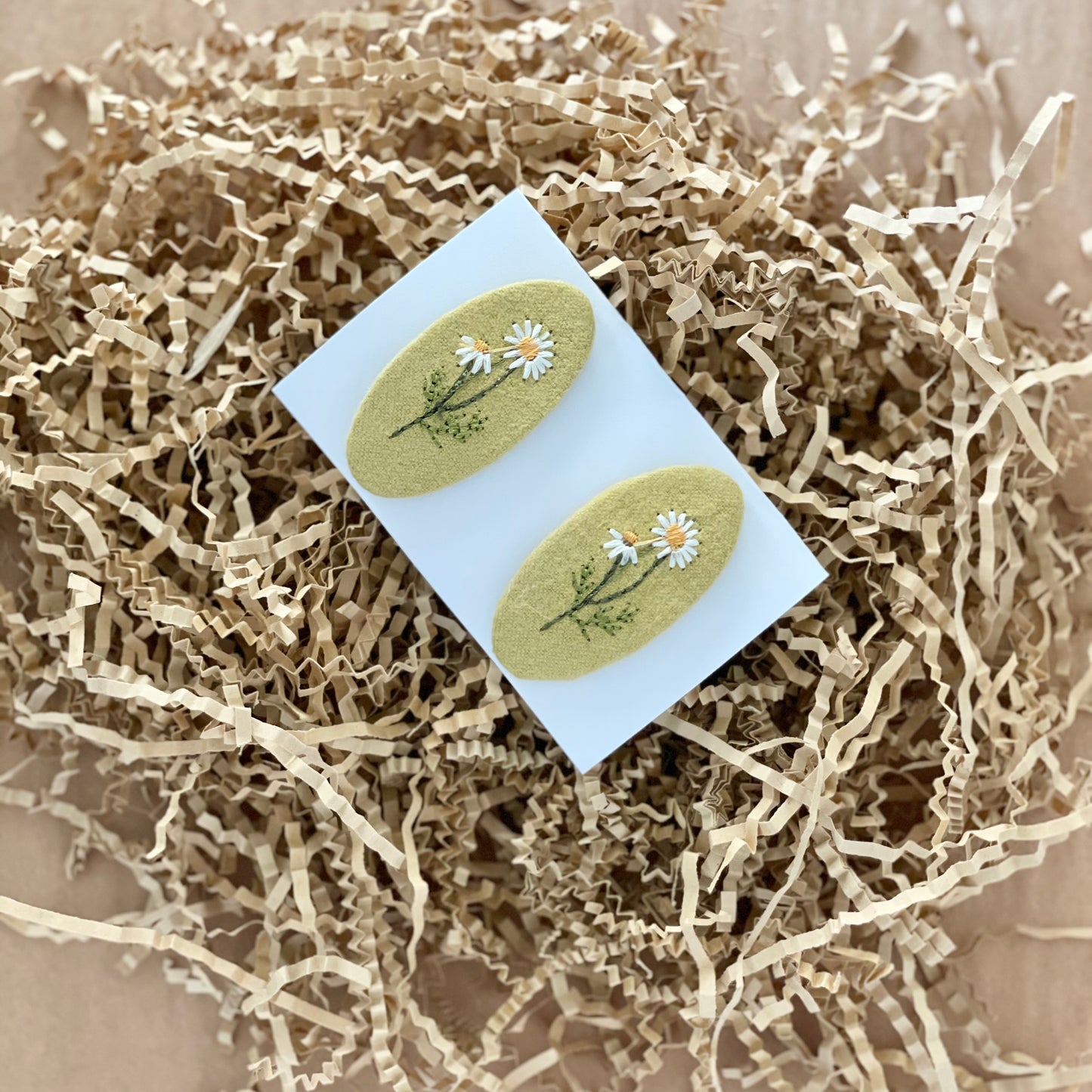 Embroidered Hair Barrettes