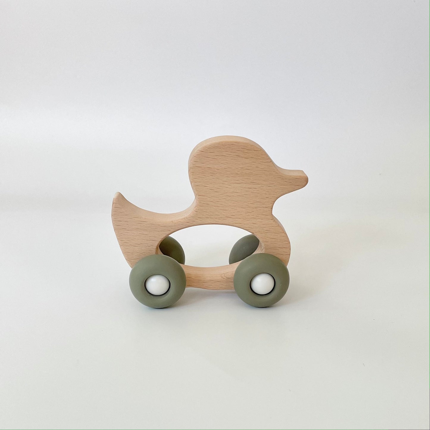 Wooden Duck with Wheels