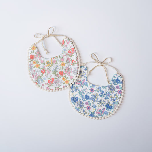 Poppy Reversible Floral Bib Set