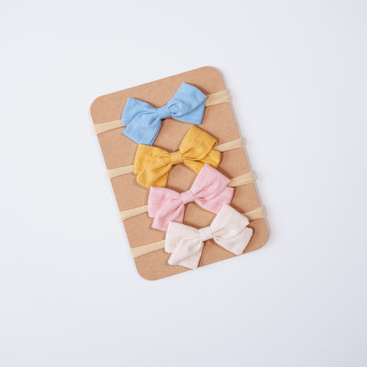 4 Pack of Linen Headbands