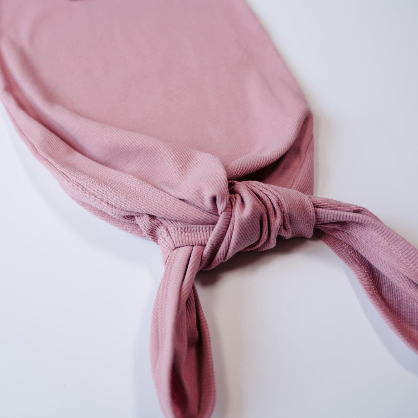 Pink Organic Cotton Knotted Gown