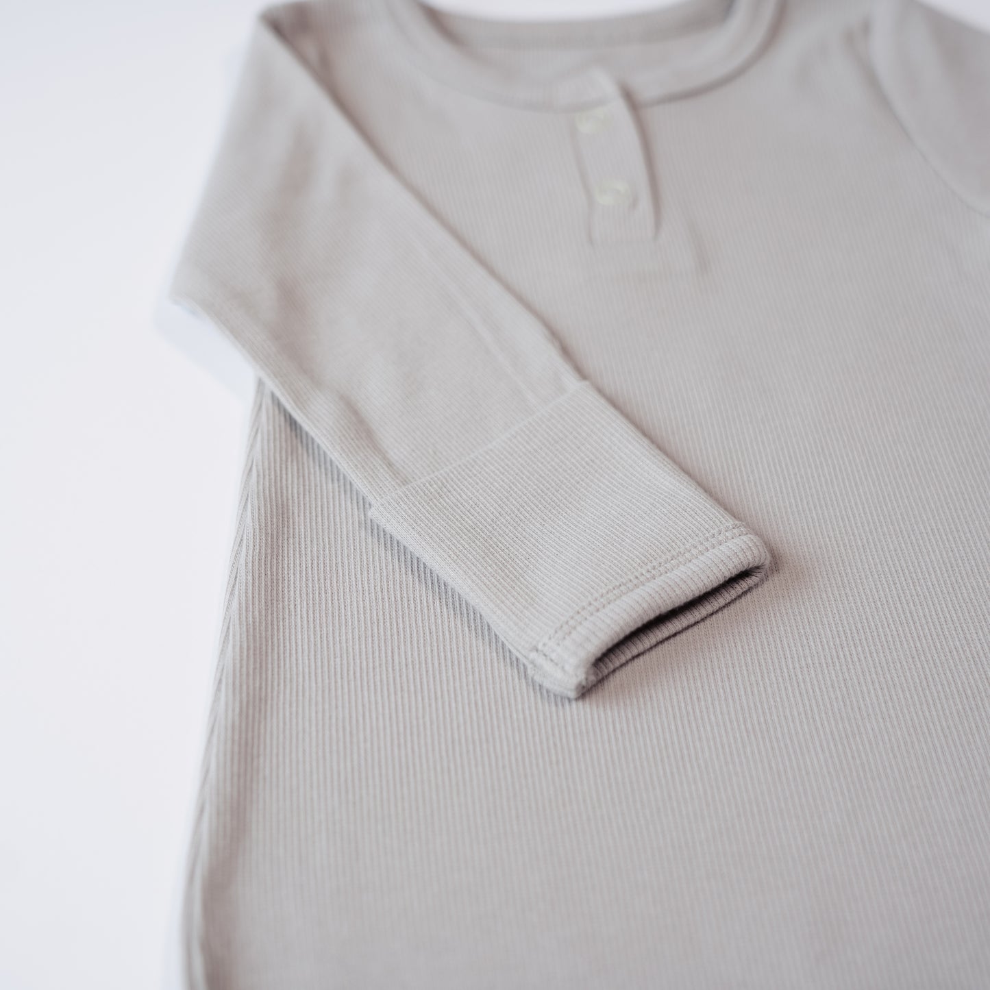 Gray Organic Cotton Knotted Gown