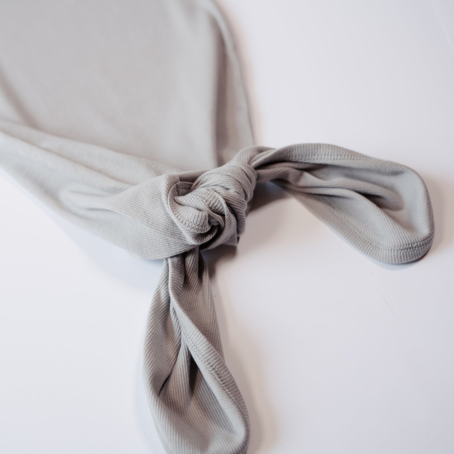 Gray Organic Cotton Knotted Gown
