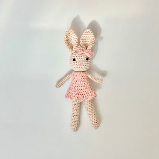 Petit Bunny Doll in Light Pink Dress