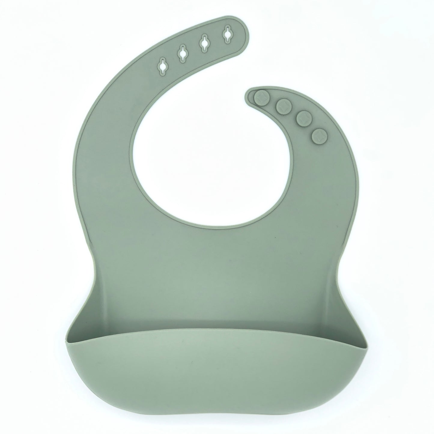 Silicone Bib in Solid Sage Color