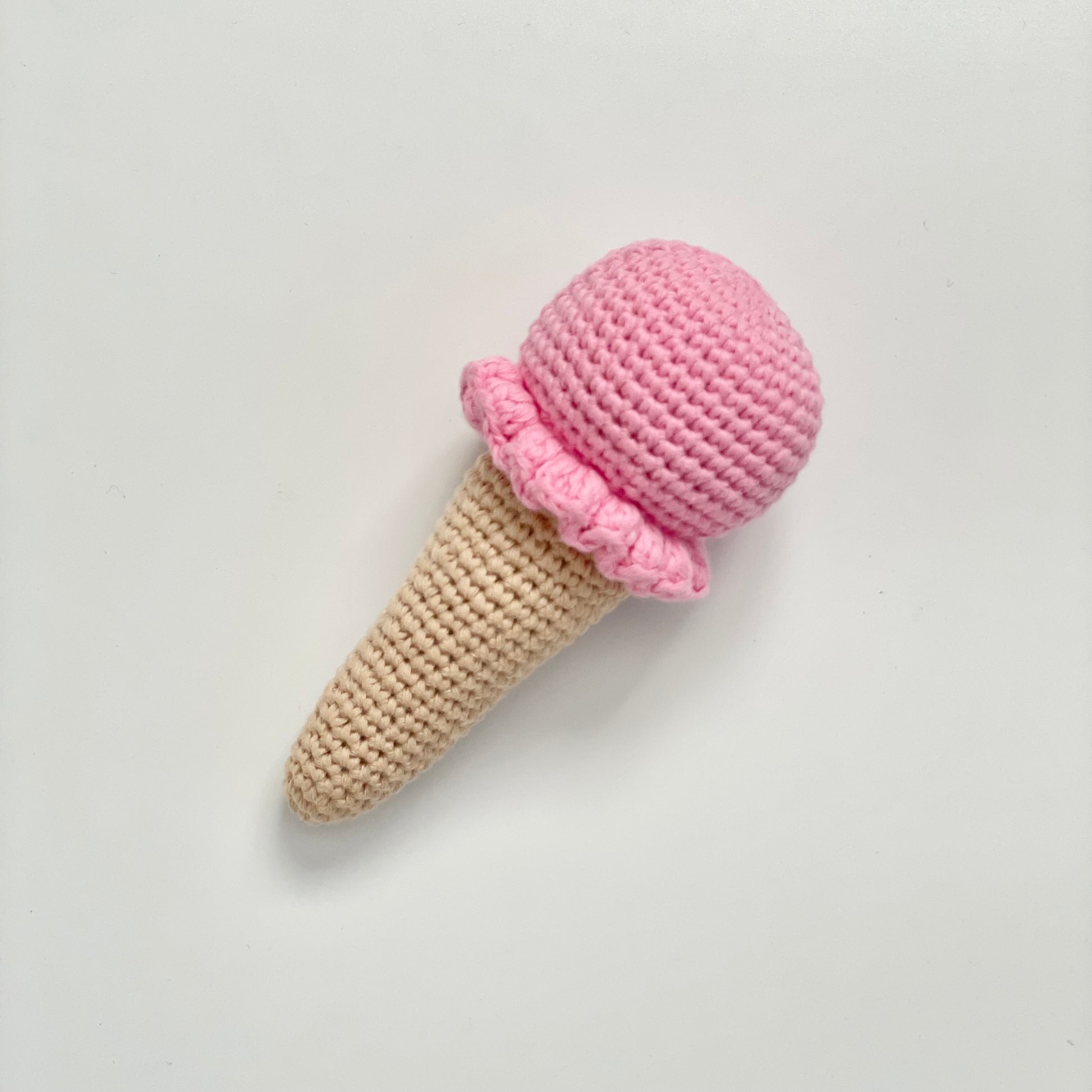 Ice Cream Cone Rattle – The Tiny Rabbit Co.