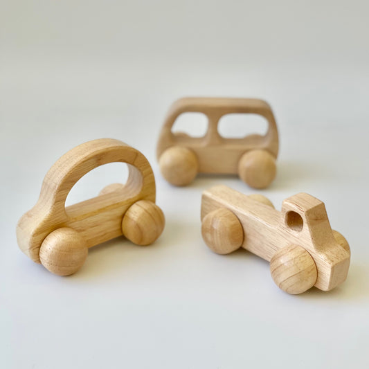 Wooden Car Trio