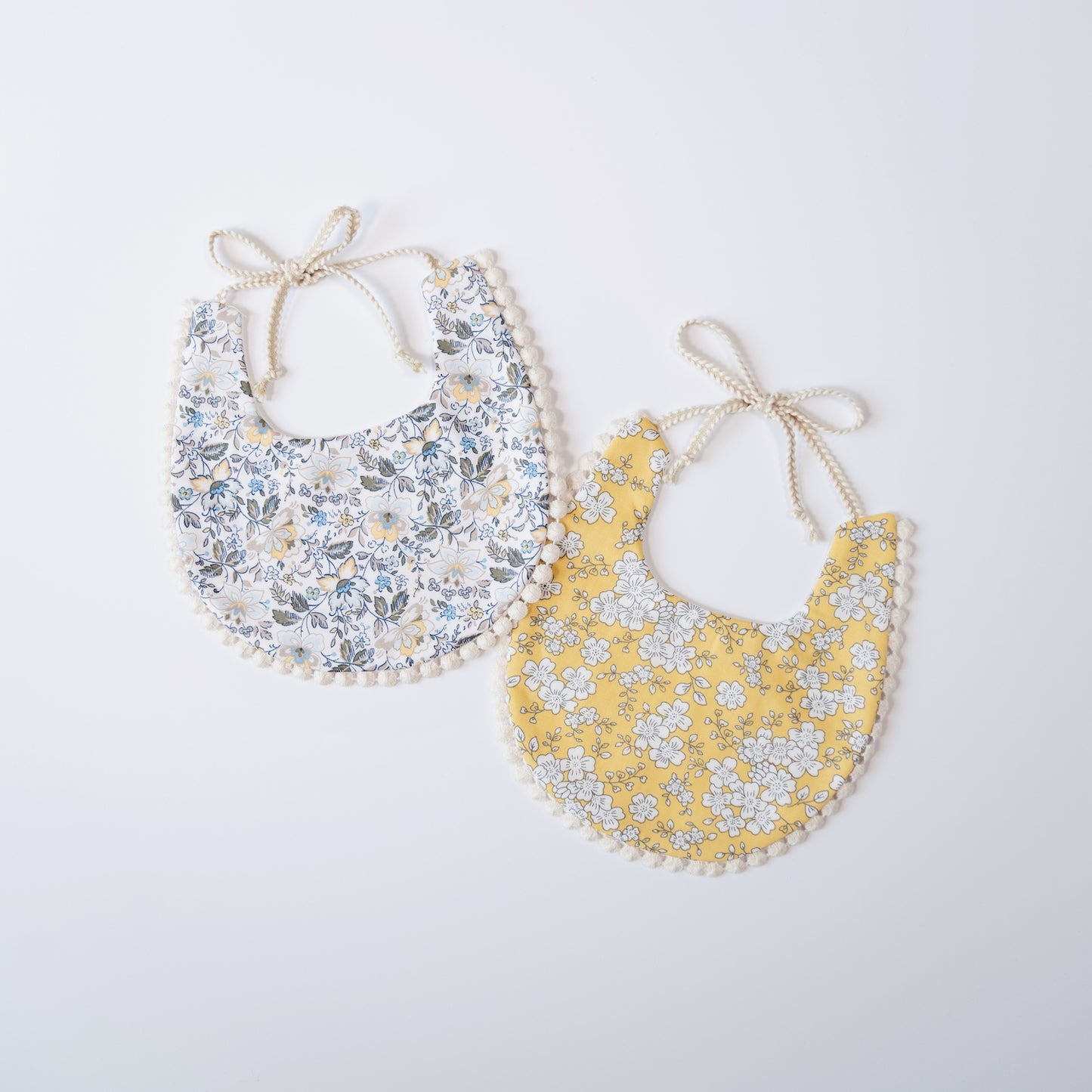 Sunny Reversible Floral Bib Set