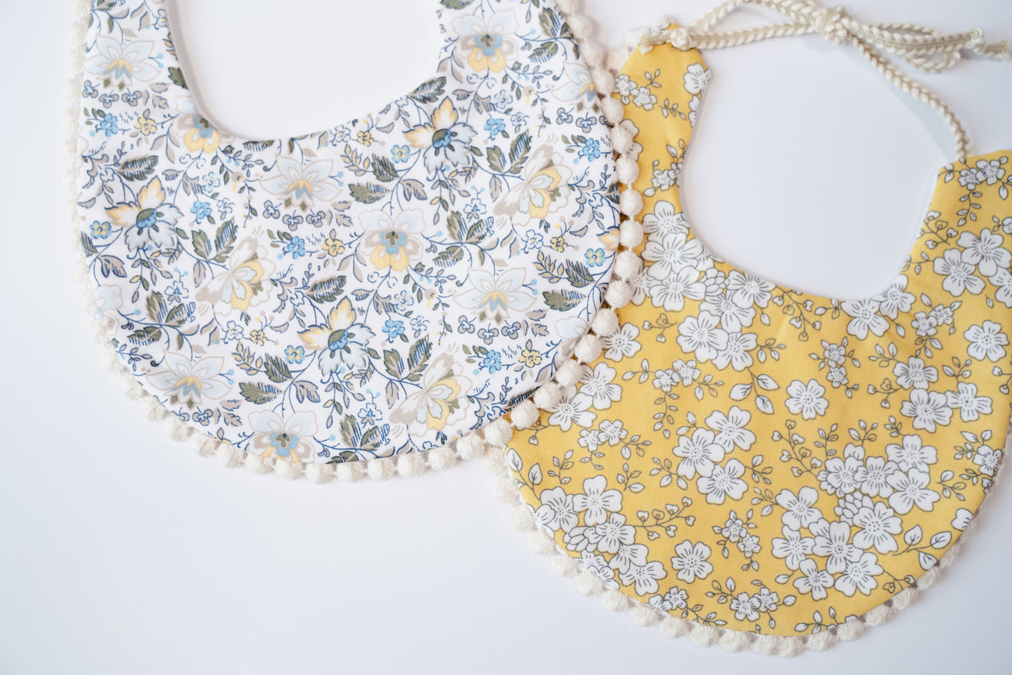 Sunny Reversible Floral Bib Set