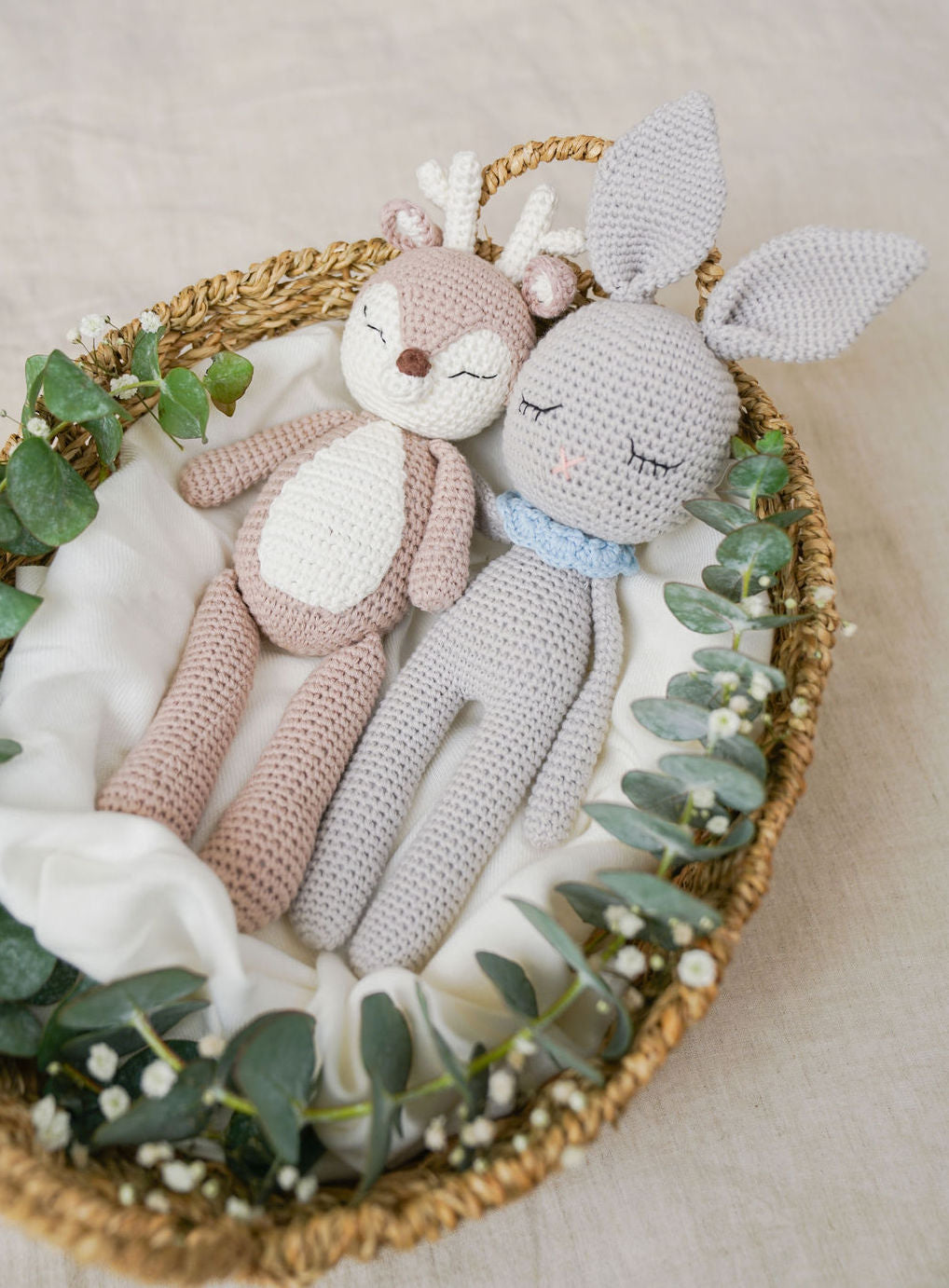 Gray Crochet Bunny Doll